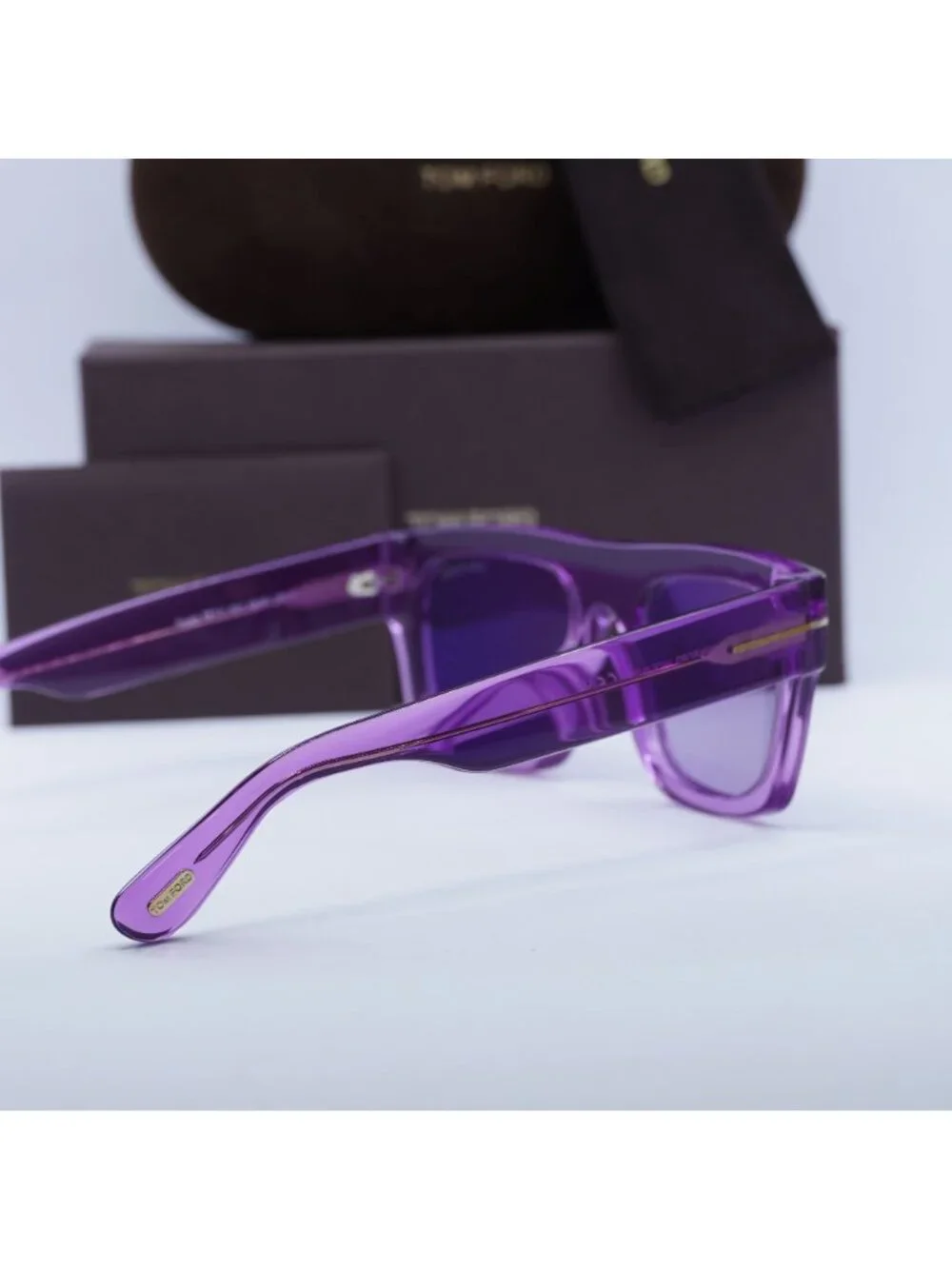 Tom Ford Fausto FT0711 81Y Square Unisex Sunglasses - Violet